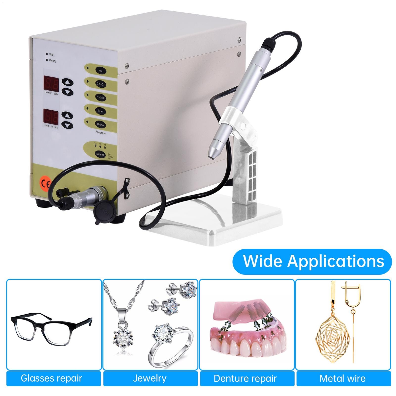 110V Permanent Jewelry Welder Kit, Jewelry Welding Machine with Welding Torch