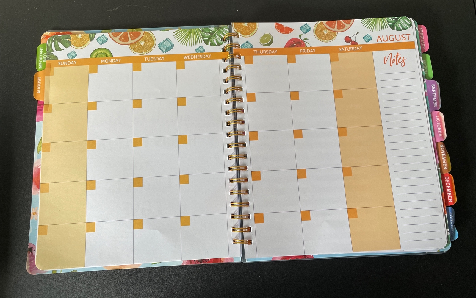 Undated Teacher Planner Daily Weekly Monthly Spiral Bloom Planner 11″×9″