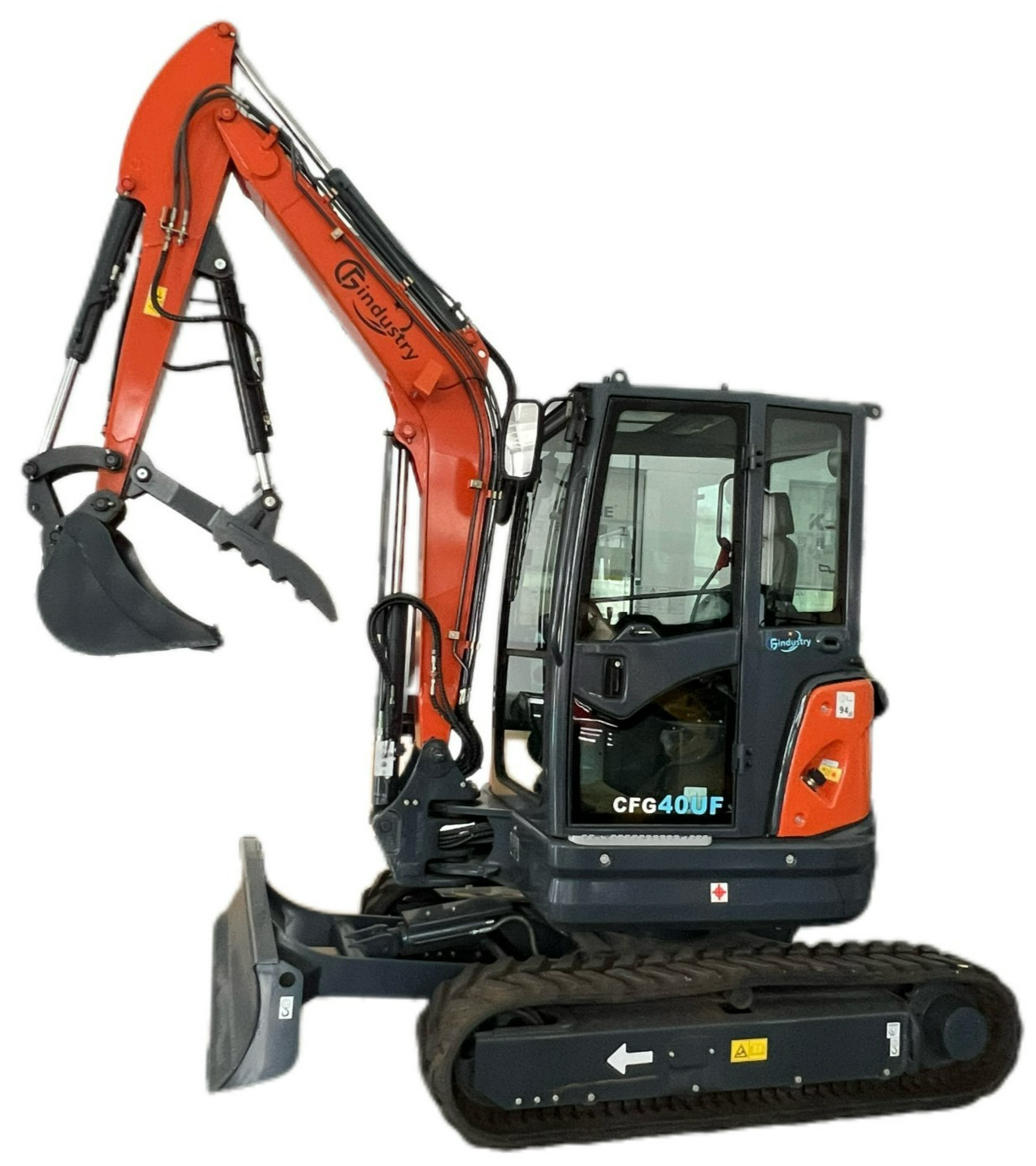 4 Ton Kubota Diesel Engine Mini Excavator w/ Hydraulic Thumb & A/C CFG-40UF Red