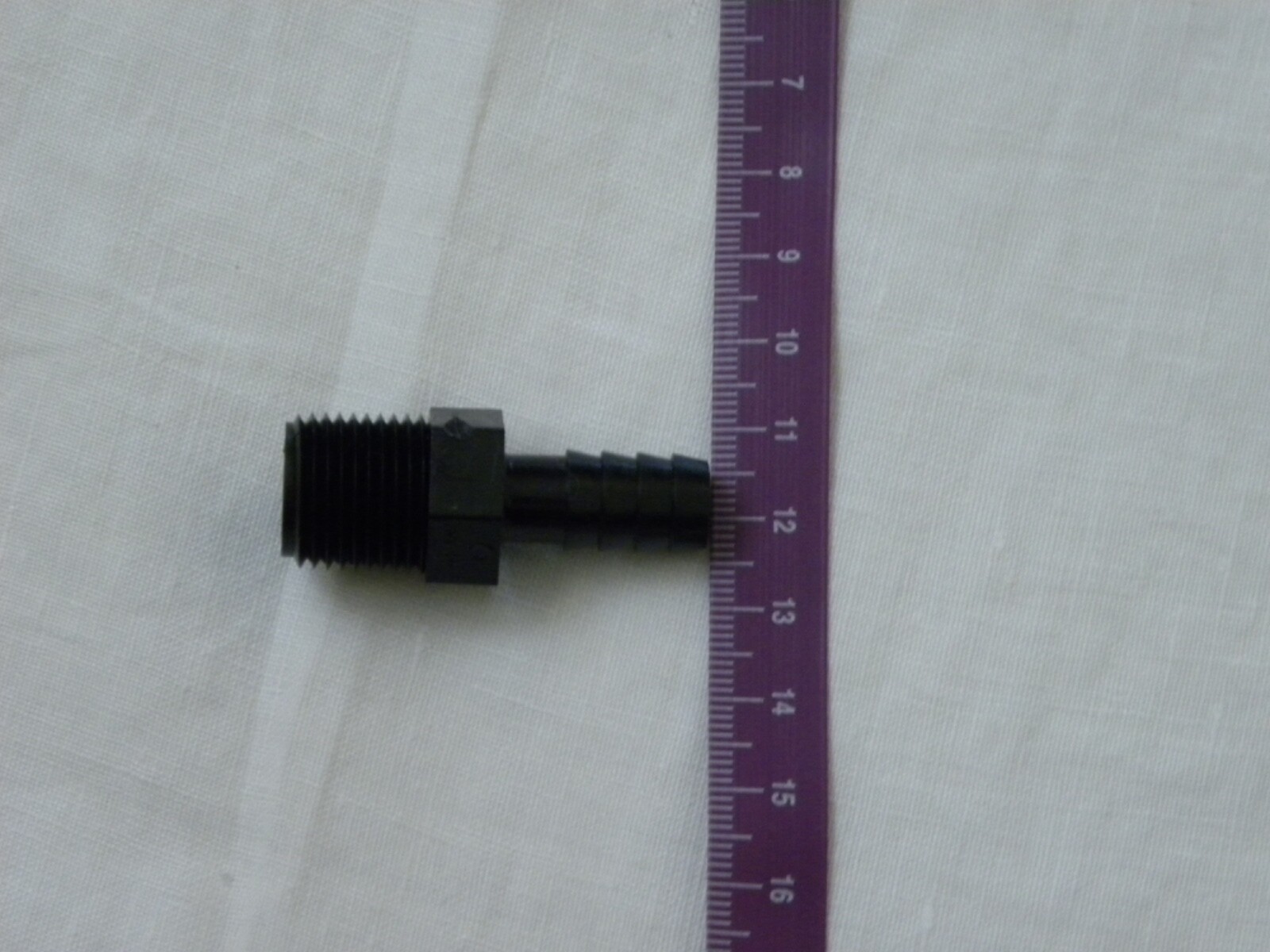 Lot of 6 Black Plastic Hose Barb Adapter Fitting 1/2″ OD x 1/4″ ID