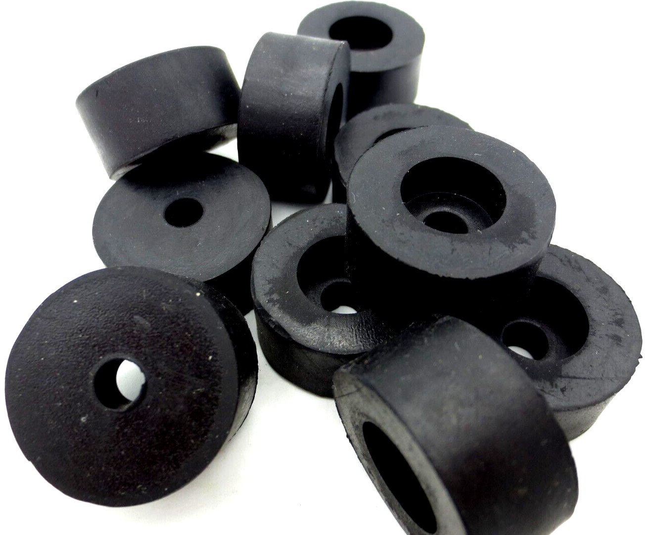 Screw Bolt On Rubber Bumper Pad Stand Fit For 3/16″ Screw Hole, 1″ Pad 1/2″ Tall