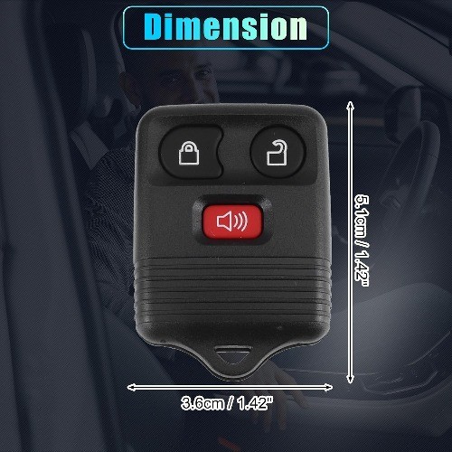315MHz Keyless Entry Remote Ignition Transponder Key Fob 3 Buttons for F-150 F-2
