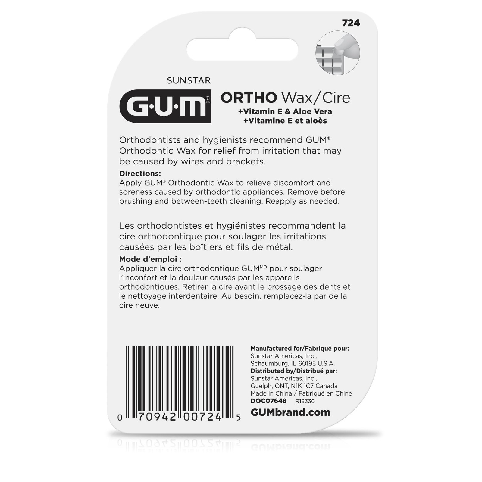 Orthodontic Wax for Braces Aligners Mint 1 Count (6 Pack)