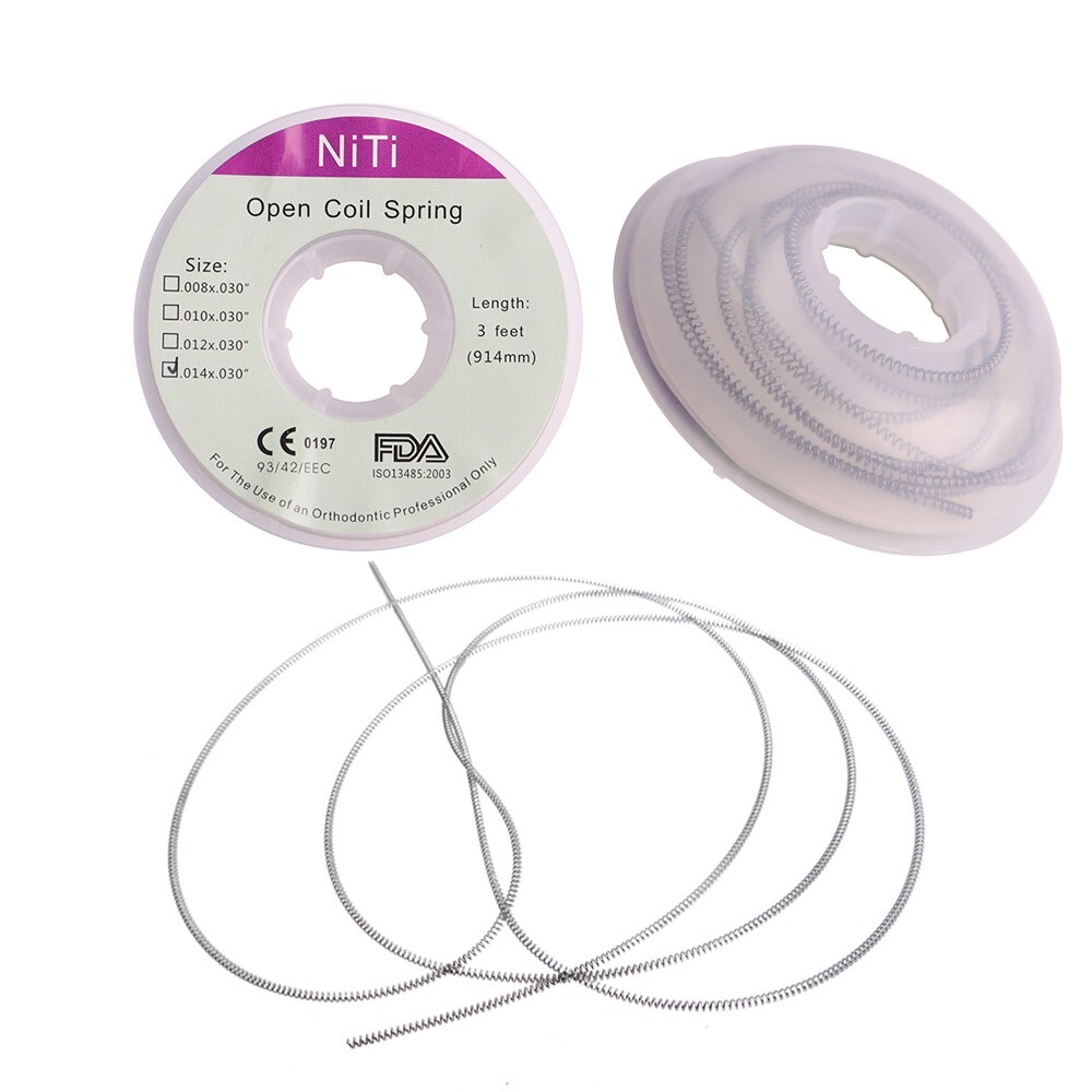 Dental Orthodontic Dental Braces Niti Open Coil Spring Dia.008/010/012/014 914mm