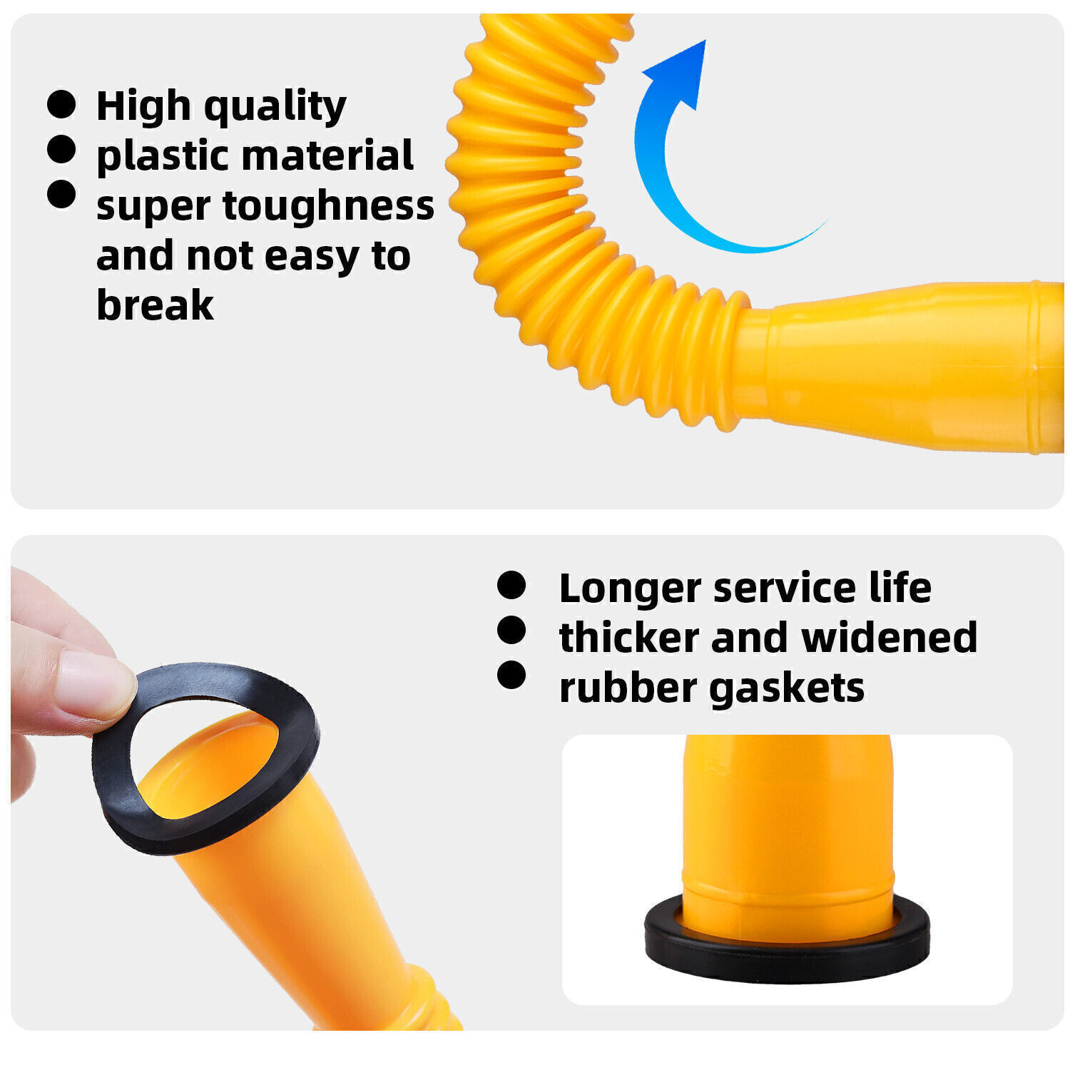 6X Replacement Gas Can Spout Nozzle Vent Kit for Plastic Gas Cans Old Style Cap
