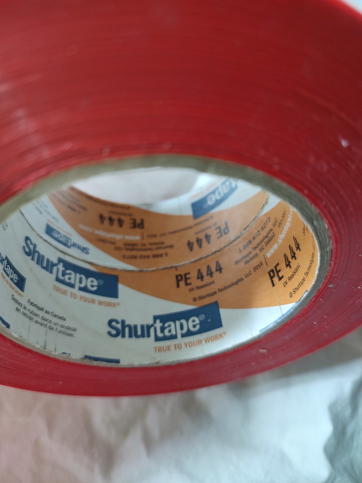 Shurtape PE 444 UV-Resistant Polyethylene Tape Red 16 – 72mm x 55m or 2.83″x180′