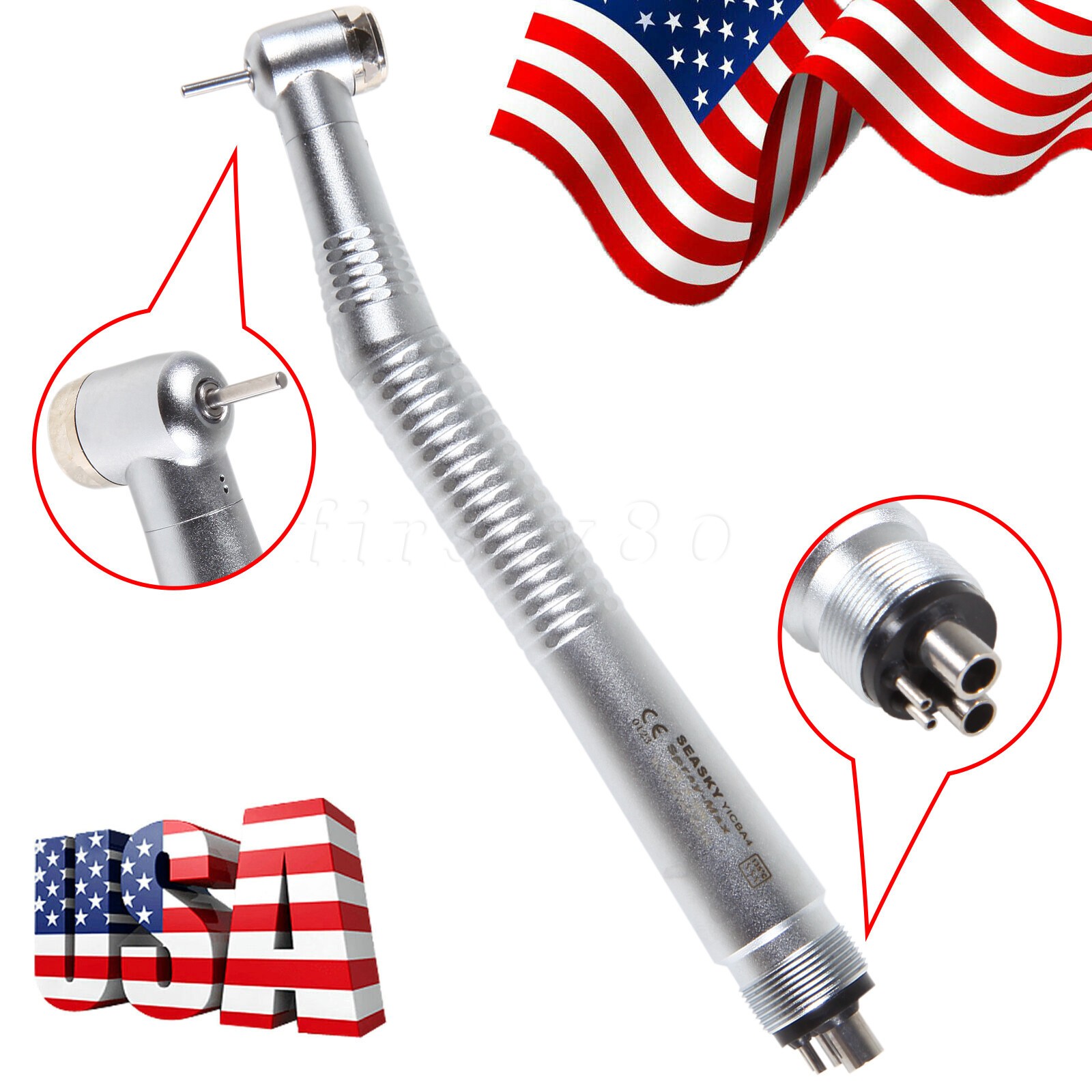 NSK Style Dental Fiber Optic LED E-generator/ High Speed Handpiece 2/4Holes