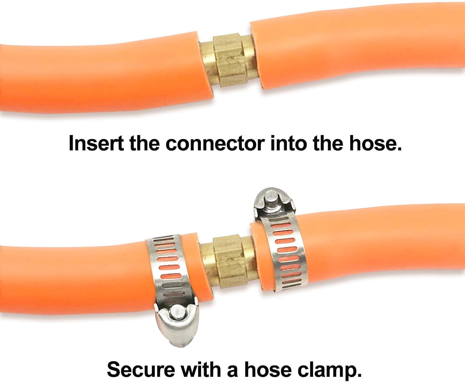 3Pcs 3/8″(10Mm) Hose Repair Kit Hose Connector Barb Splicer Mender Hose Brass Ba