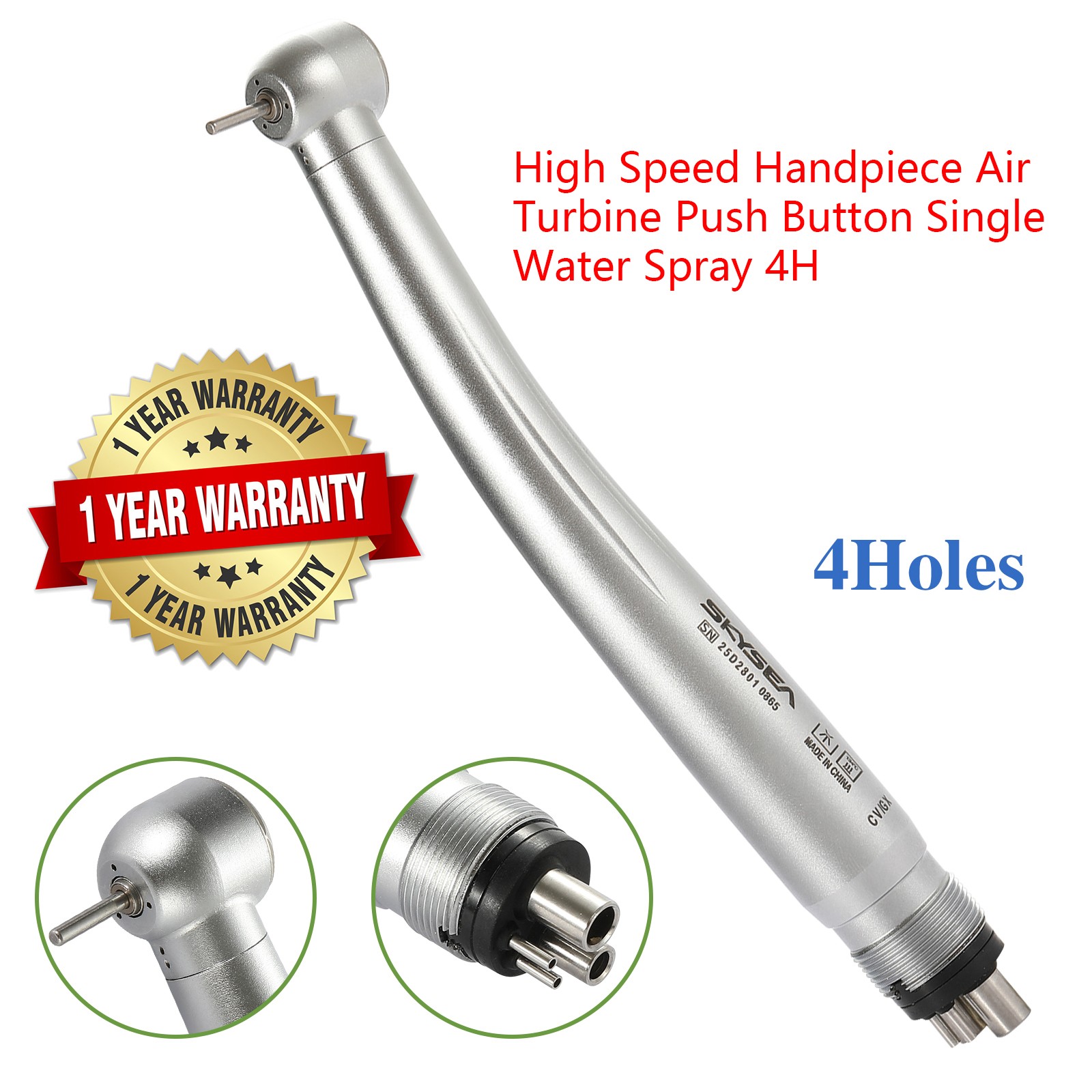 Dental High Speed Handpiece 4 Hole 2 Holes Push Button Turbine Y1BA4