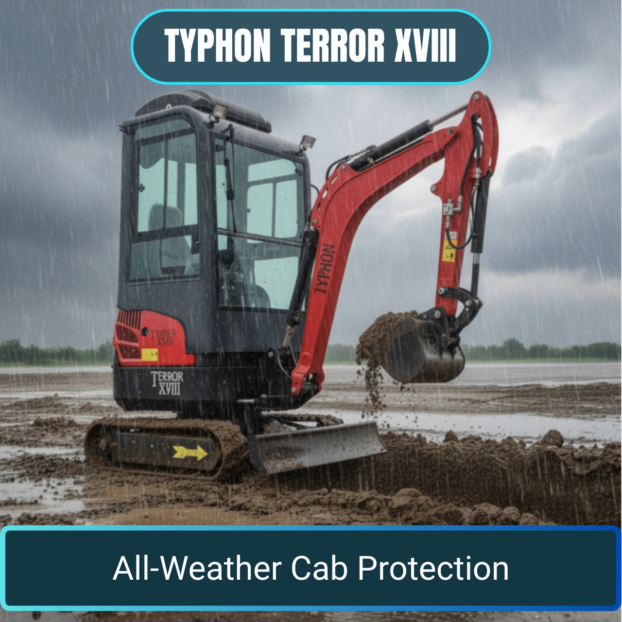 TYPHON Terror XVIII Prestige Mini Excavator 2 Ton AC Cabin DIgger Kubota D902