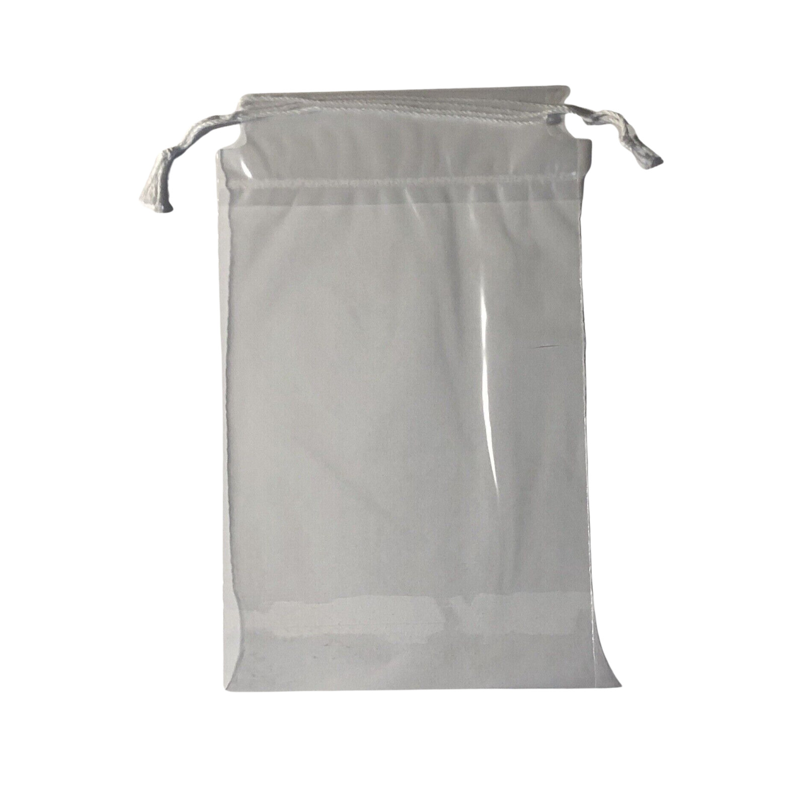 Poly Plastic Bags Double Drawstring Clear 2 MIL High Clarity (50 Qty 5″ x 8″)