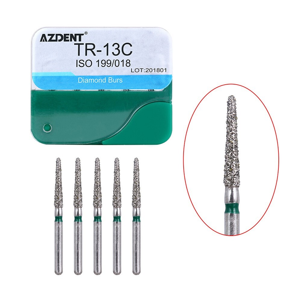 100pcs AZDENT Dental FG Diamond Burs for High Speed Handpiece Medium 1.6mm USA
