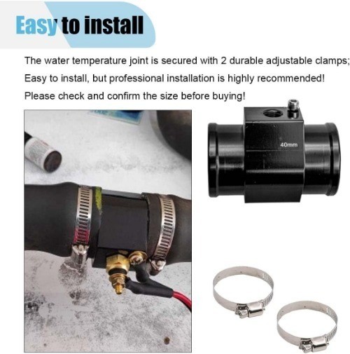 3PCS Water Temp Joint Pipe, Sensor Gauge Radiator Hose Adapter, Uni Size: 36MM