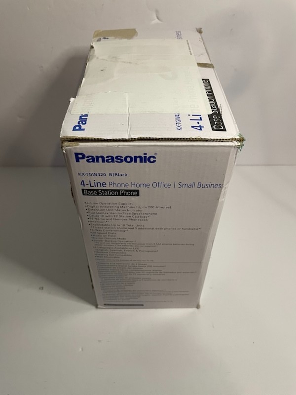 Panasonic Office Phone System Corded Base Station with 4 Lines KX-TGW420B Black