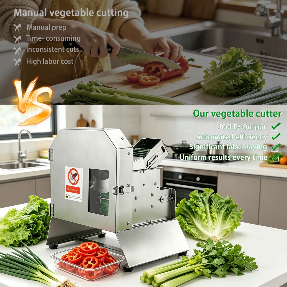 Electric Chopping Machine Green Onion Segment Cutter Commercial Vegetable Cutter
