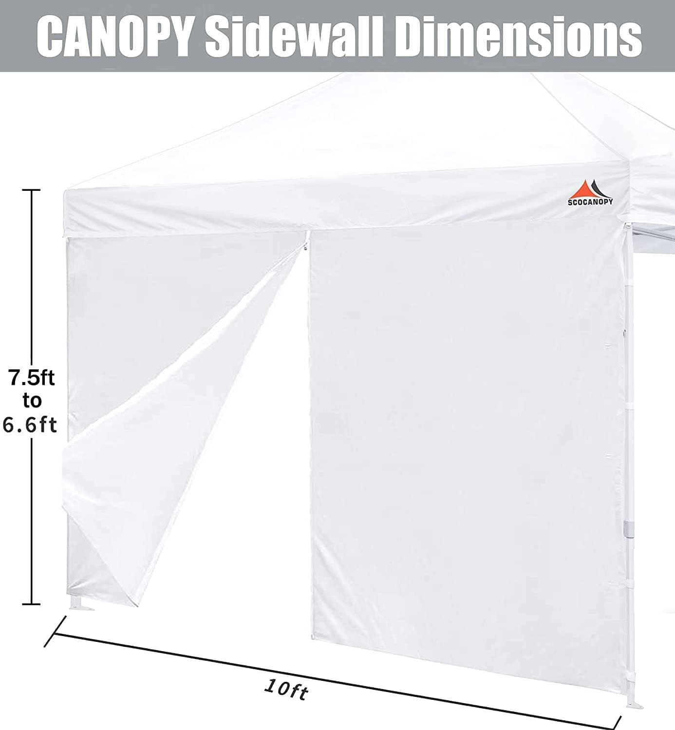Door for 10×10 Canopy Frame One Central Zipper Design for Easy Entry and Exit…