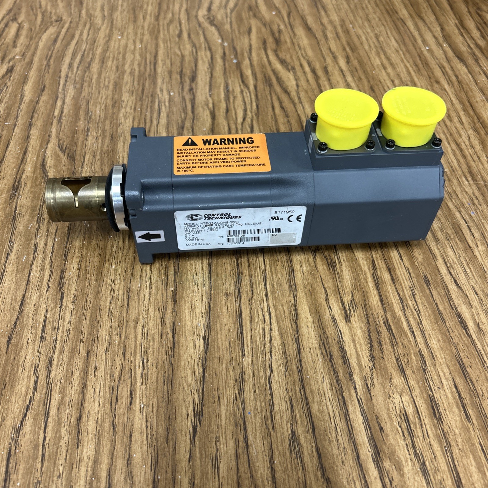 Control Techniques NTE-212-CONS-0000 AC Servo Motor P/N 960755-06
