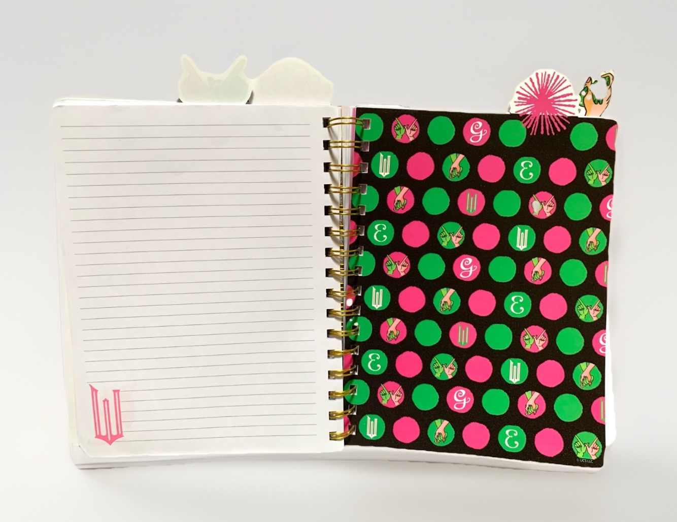 NEW Wicked GLINDA Hot Pink Tabbed Journal ~ Notebook 96pgs 9in x 7in
