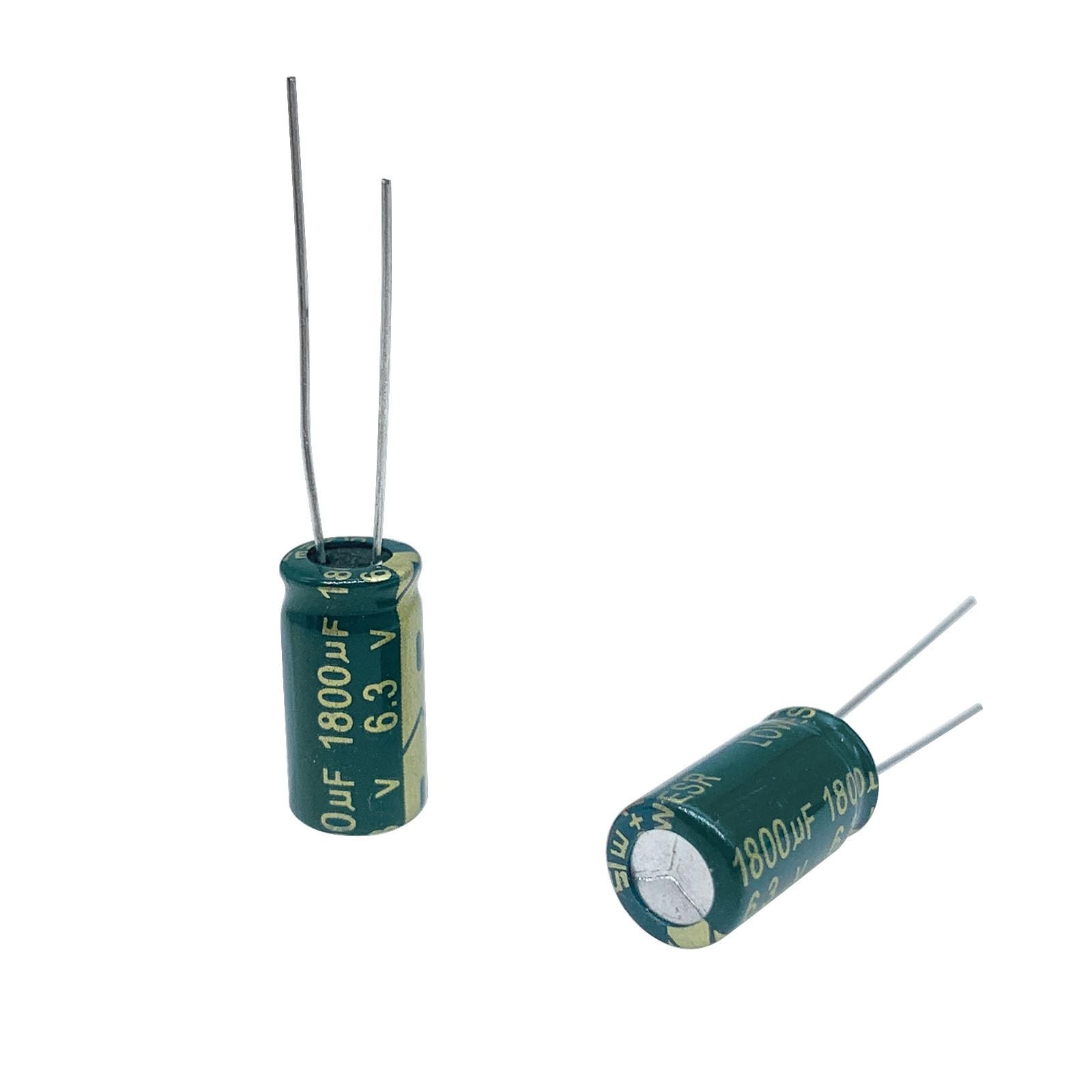 20PCS 6.3V 1800UF Capacitor 8x16mm(0.31×0.63in) High Frequency Aluminum Elect…