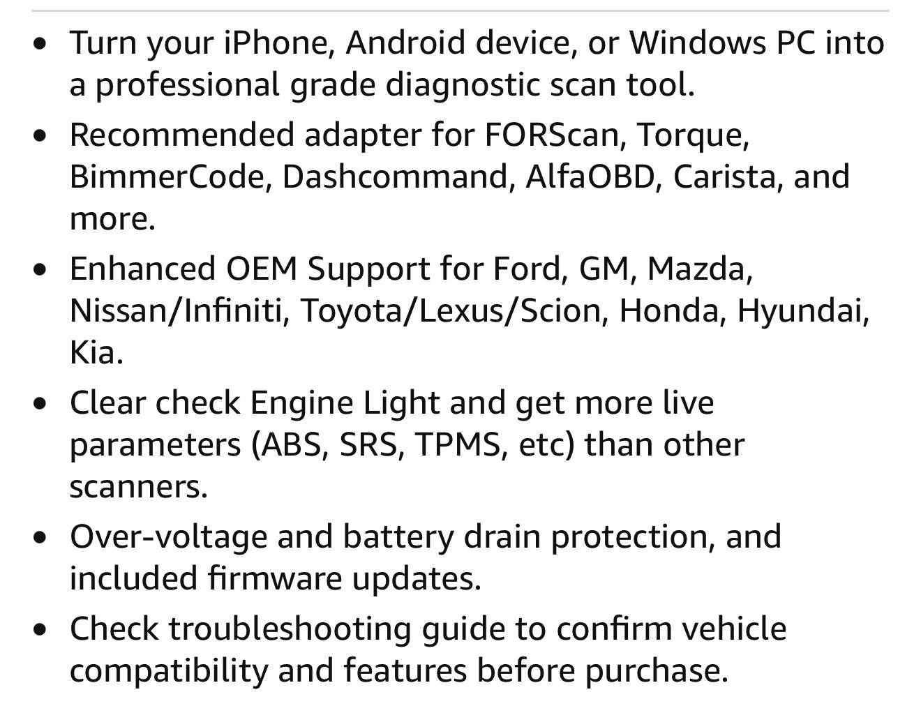 OBDLink MX+ OBD2 Bluetooth Scanner for iPhone, Android, and Windows