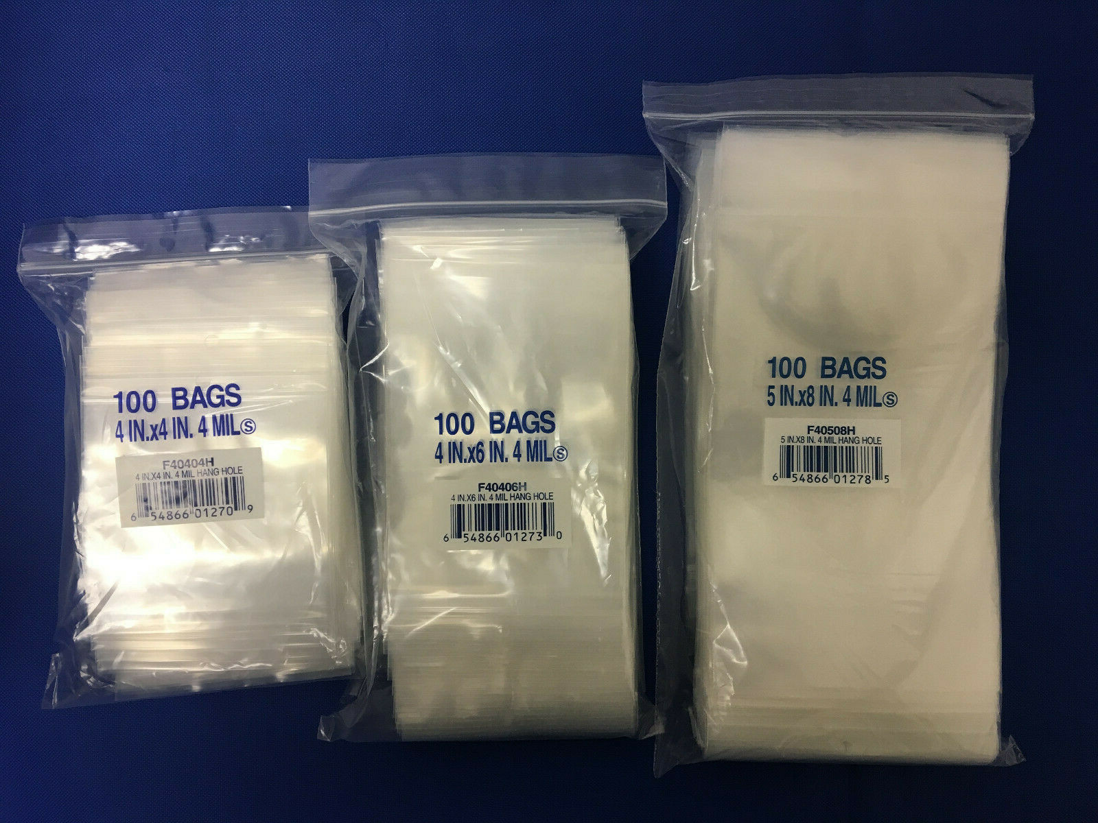 Elkay Plastics Seal Top ZipLock Reclosable Poly Jewelry Bags 4Mil With Hang Hole