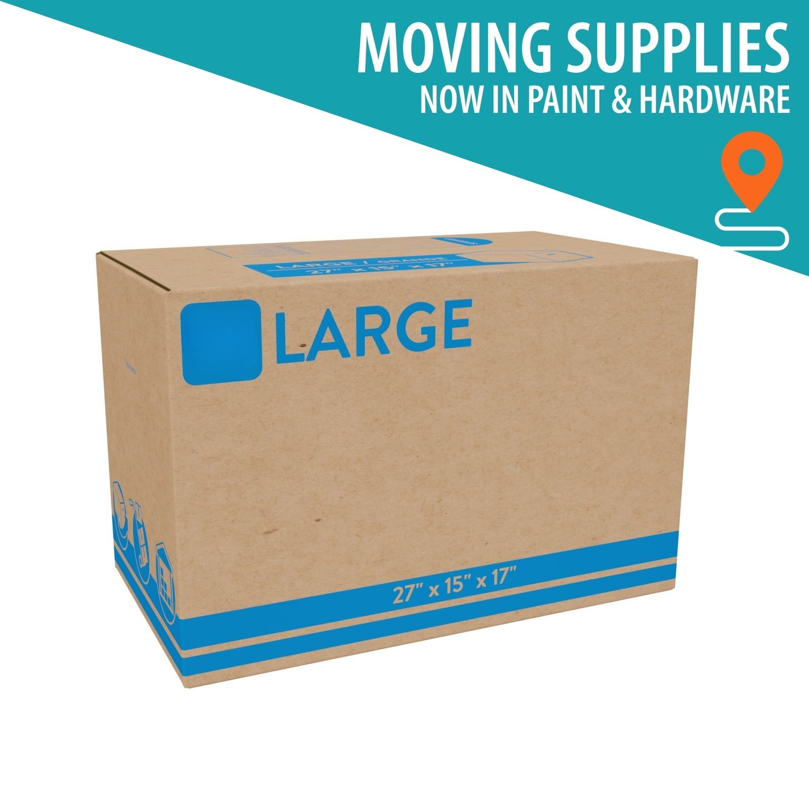 (10 pack) Large Moving Boxes, 27L x 15W x 17H, Kraft
