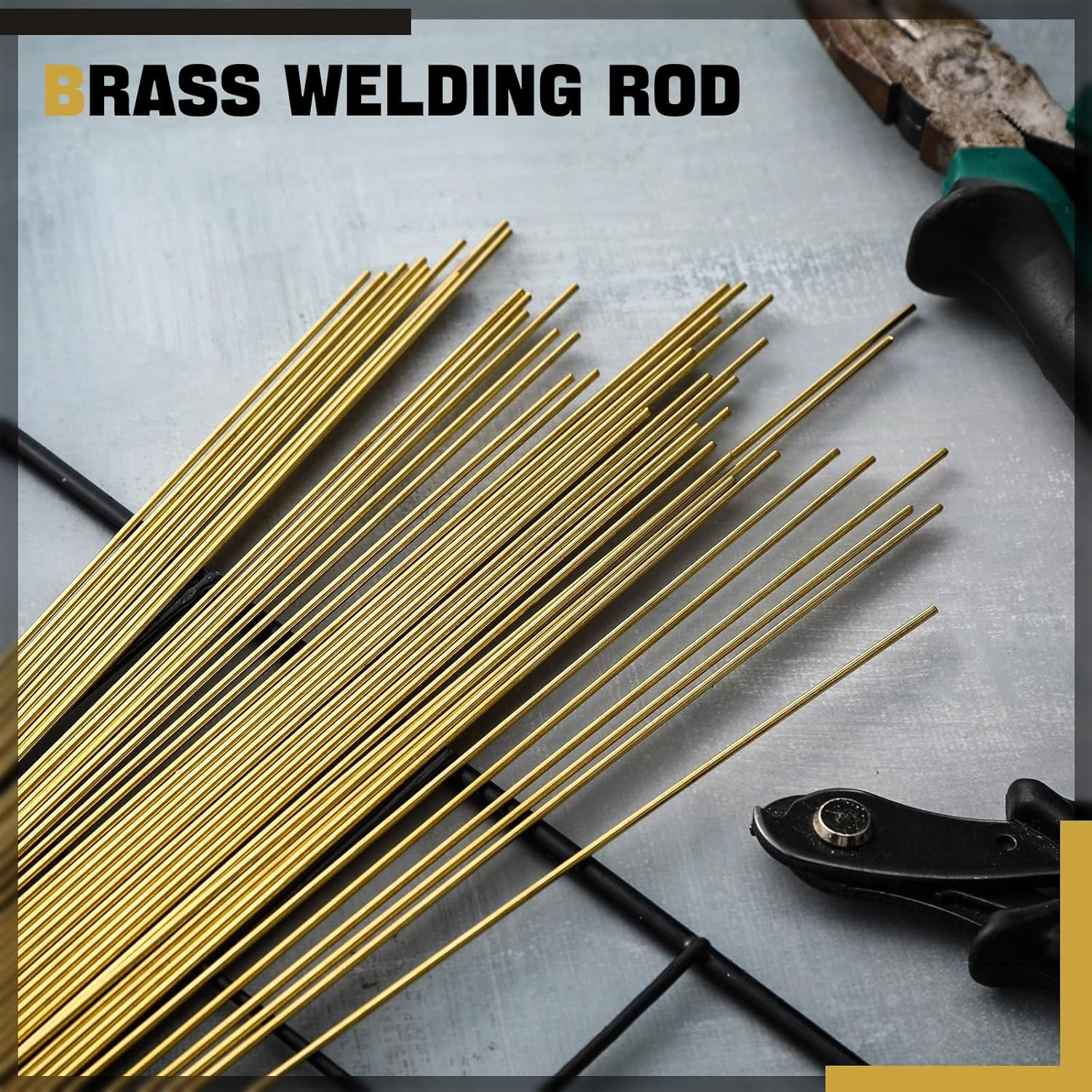 40 Pcs Brass Rods 1.5 Mm 2 Mm Brass Welding Brazing Rods Copper Alloy Solid for