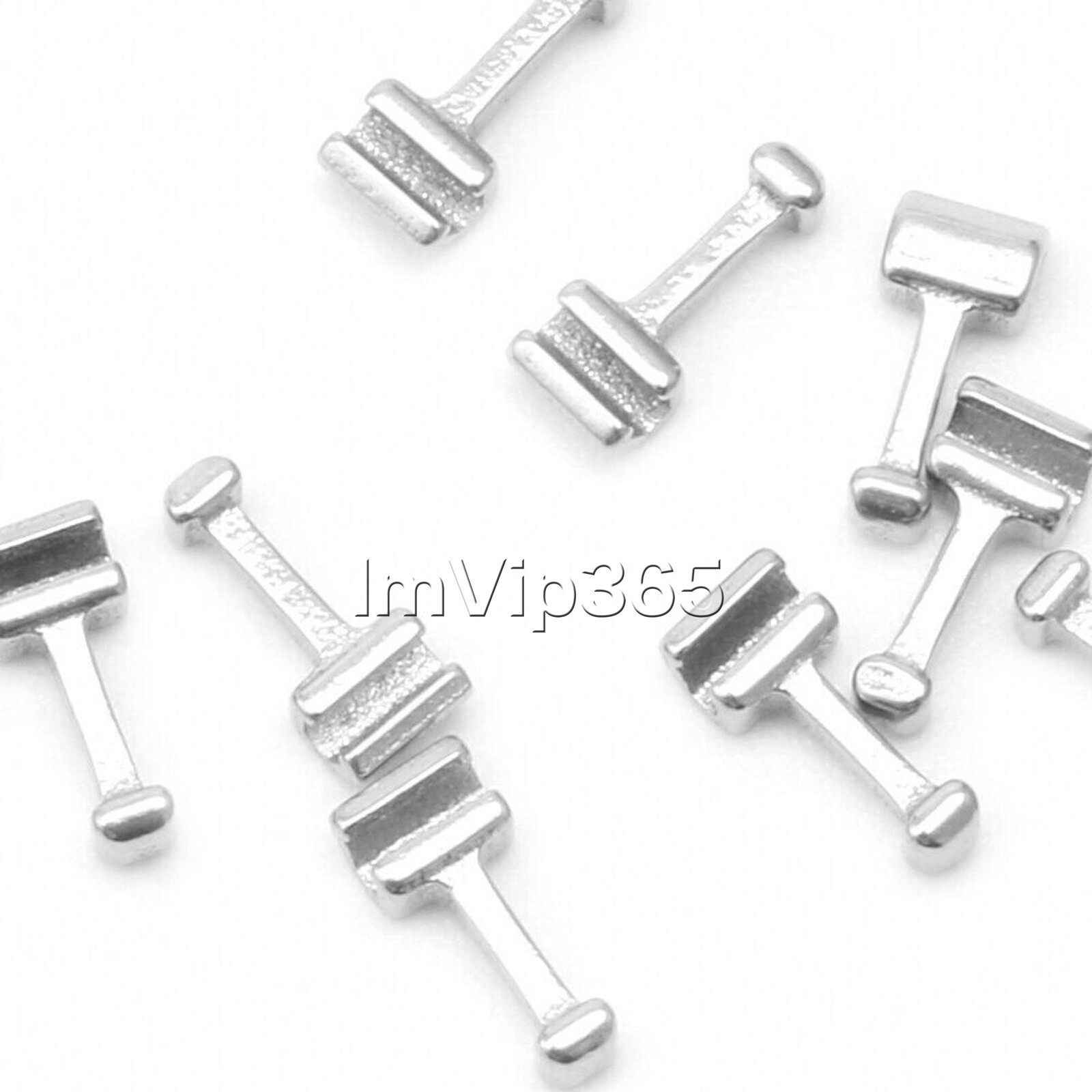 5 Packs 50 Pcs Dental Orthodontic Stainless Steel Crimpable Hook Long Type