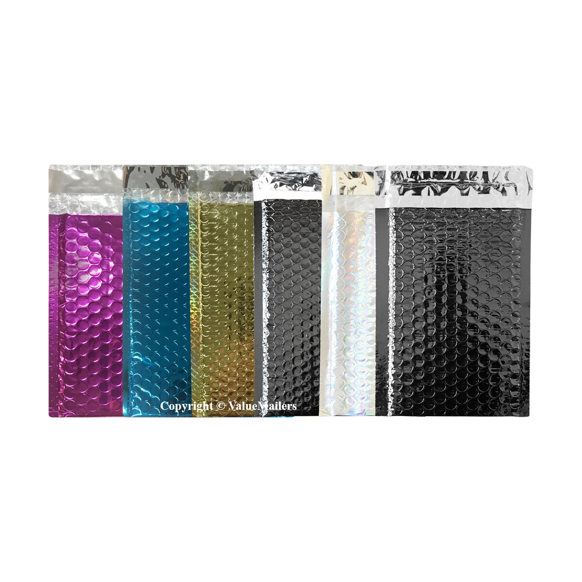 #000 Glamor Metallic Poly Kraft Bubble Mailers Envelopes 4×8 Bags 4.5″ Wide