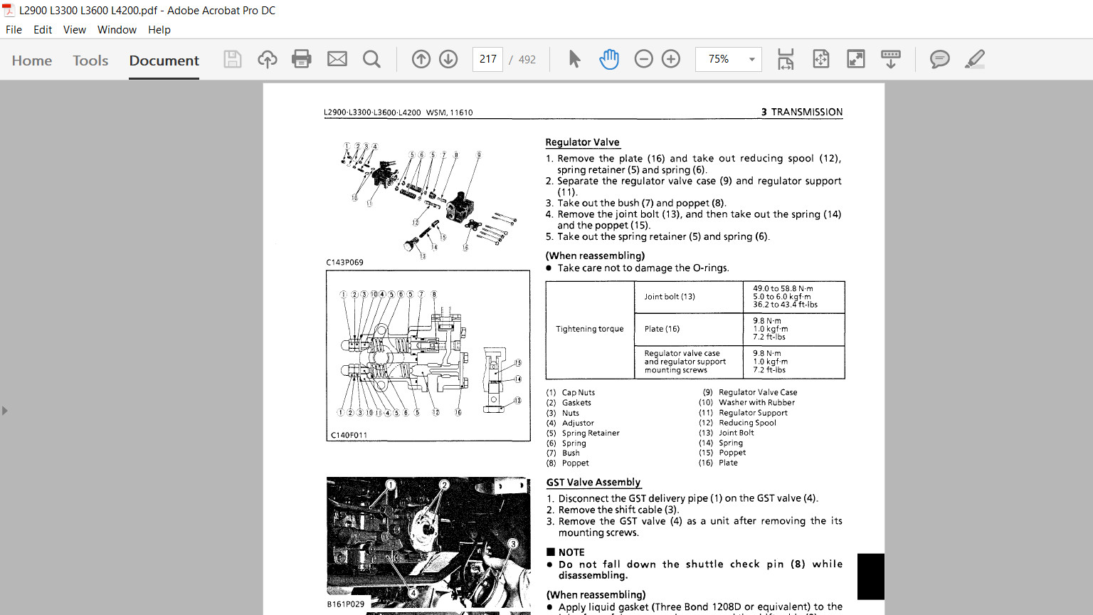Kubota L2900 L3300 L3600 L4200 Tractor Service Repair Manual On USB