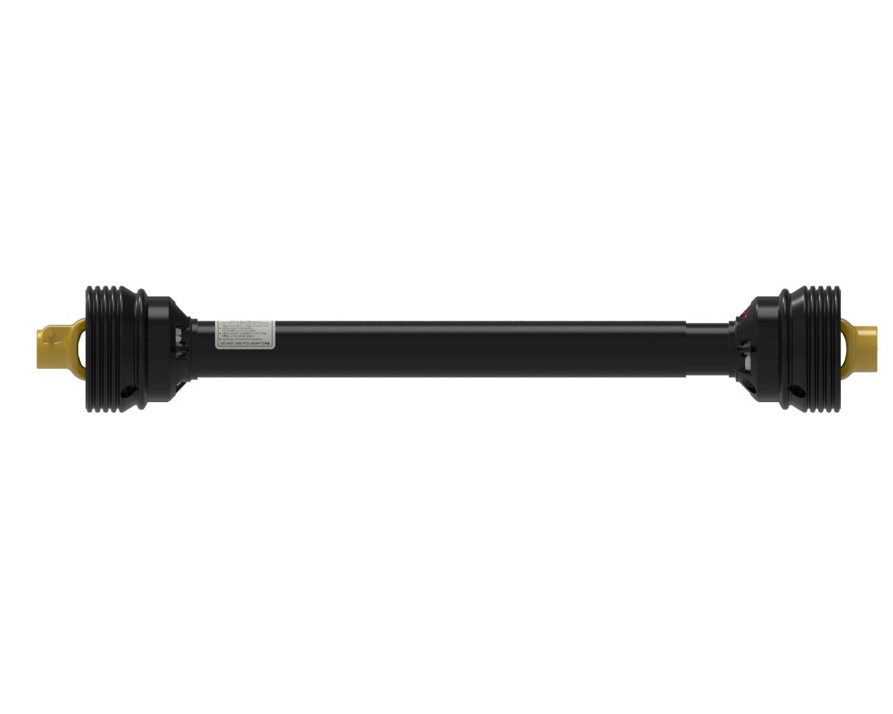 48″ Complete PTO Driveline 1-3/8″ 6 Spline QD x 1-1/2″ Round Imp End 3/8″ Keyway