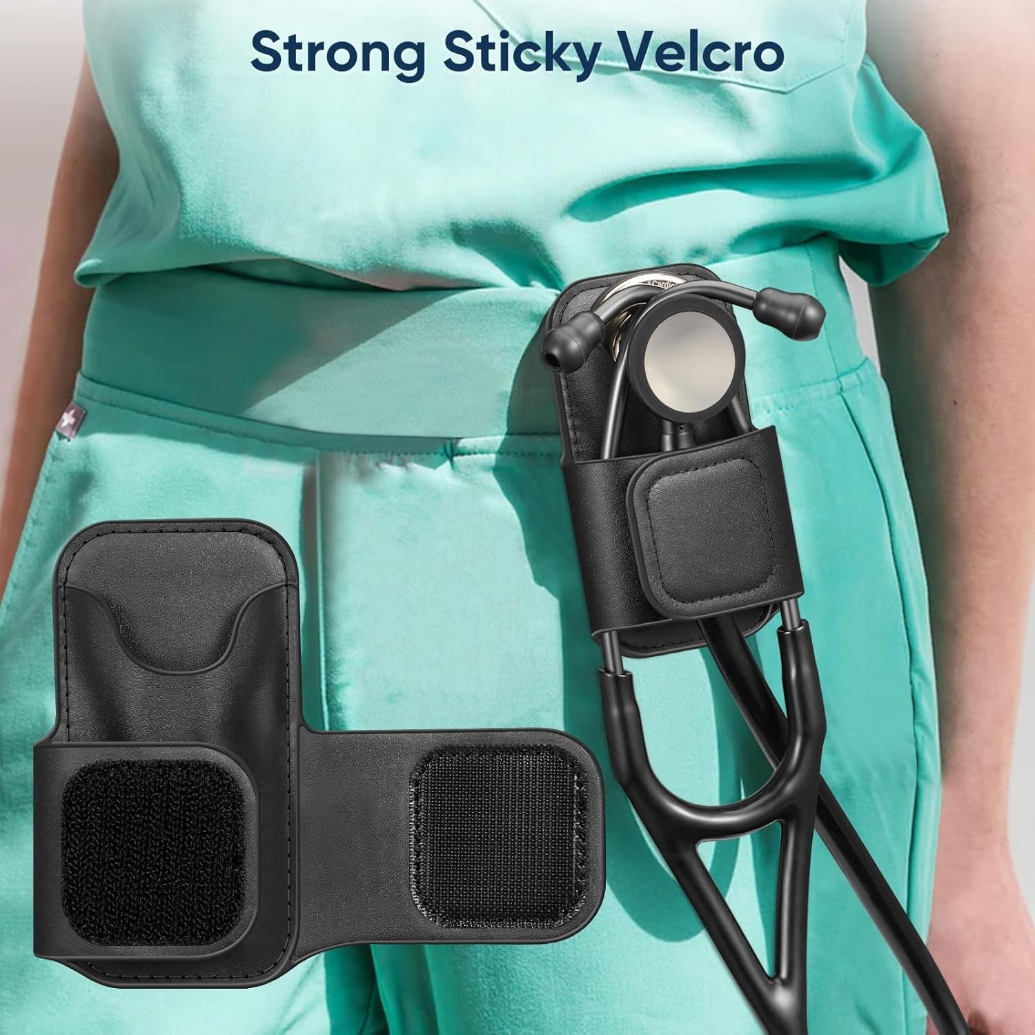 Portable Stethoscope Holder Clip, PU Leather Stethoscope Hip Holder Lightweight
