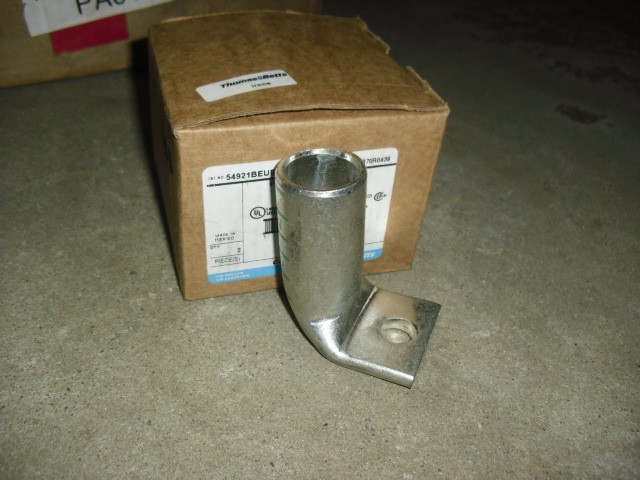 Thomas & Betts 54921BEUB Compression one hole Lug 90 Degree Bend Green 94