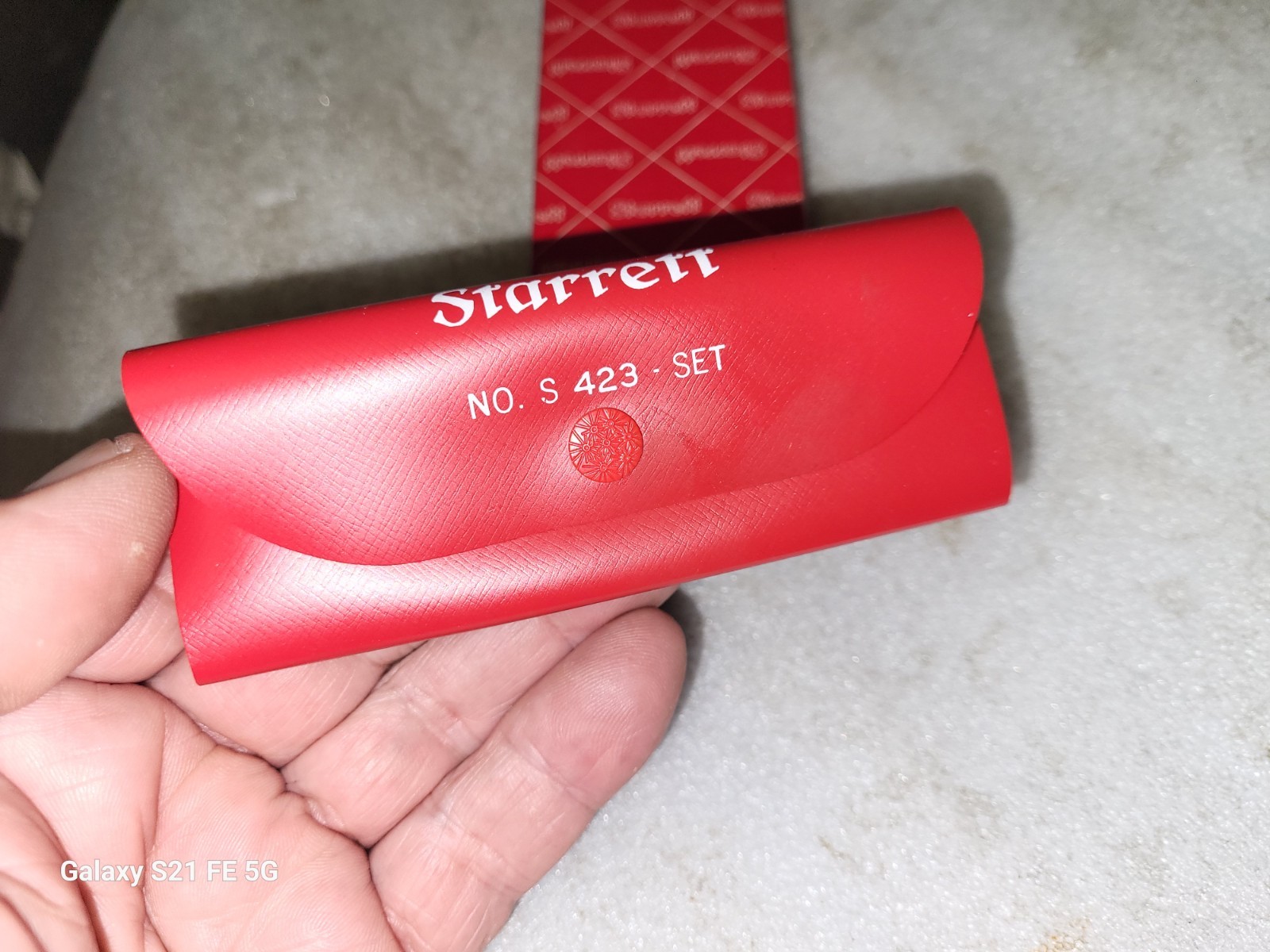 NOS Starrett S423 Steel Rule Set with Holder