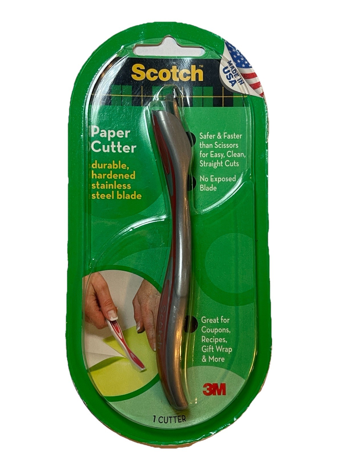 Scotch 3M Red Paper Cutter Gift Wrap Coupons Faster Than Scissors USA 2007