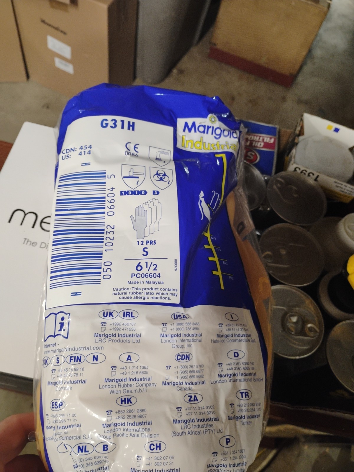 Marigold Industrial G31h Dz Pairs Of Small Size 6 1/2 Pc06604 Made In malaysia
