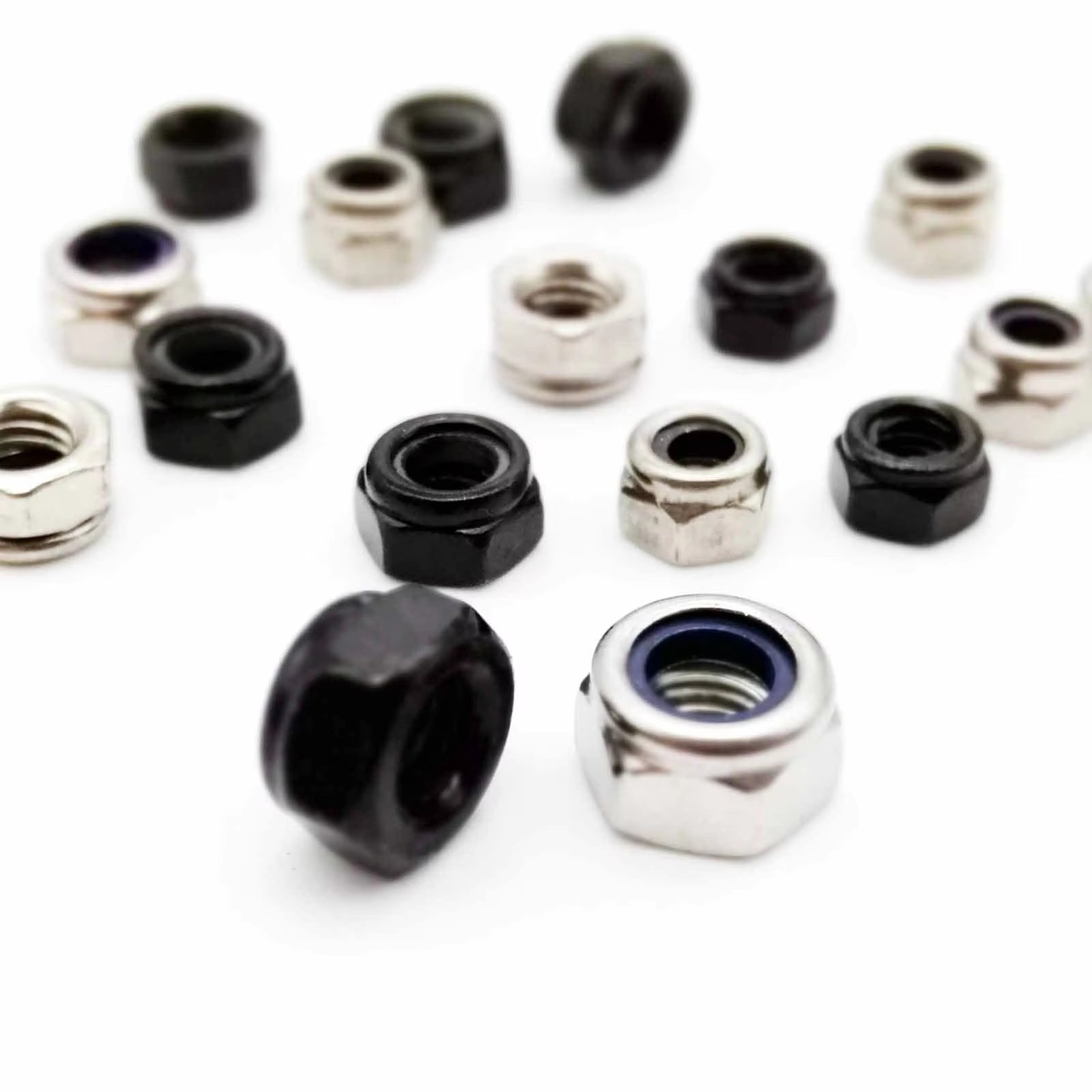 Stainless Steel Nylon Lock Nut M2 M2.5 M3 M3.5 M4 M5 M6 M8 M10 M12 M14 M16 100pc