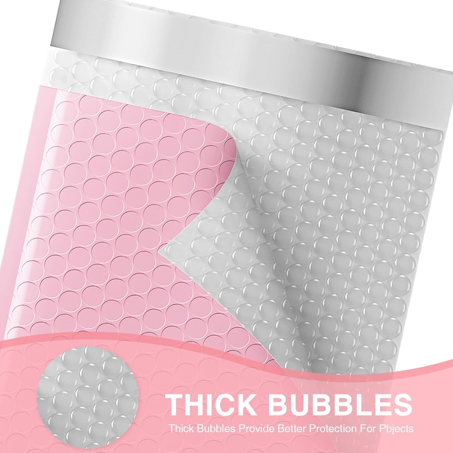 Light Pink Bubble Mailers 6×10 100pcs Thick Padded Envelope 6×9 Mailing Bags #0