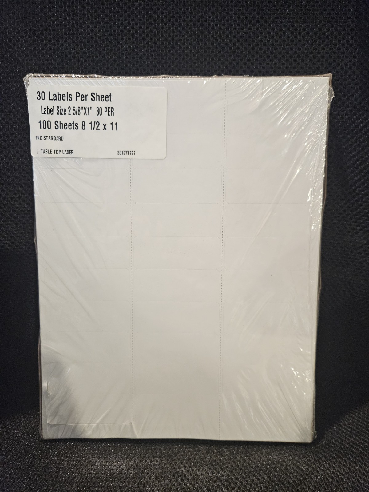 Laser Printer Labels 2 5/8” x 1” – 30 per page 100 Sheets 3000 Labels total!