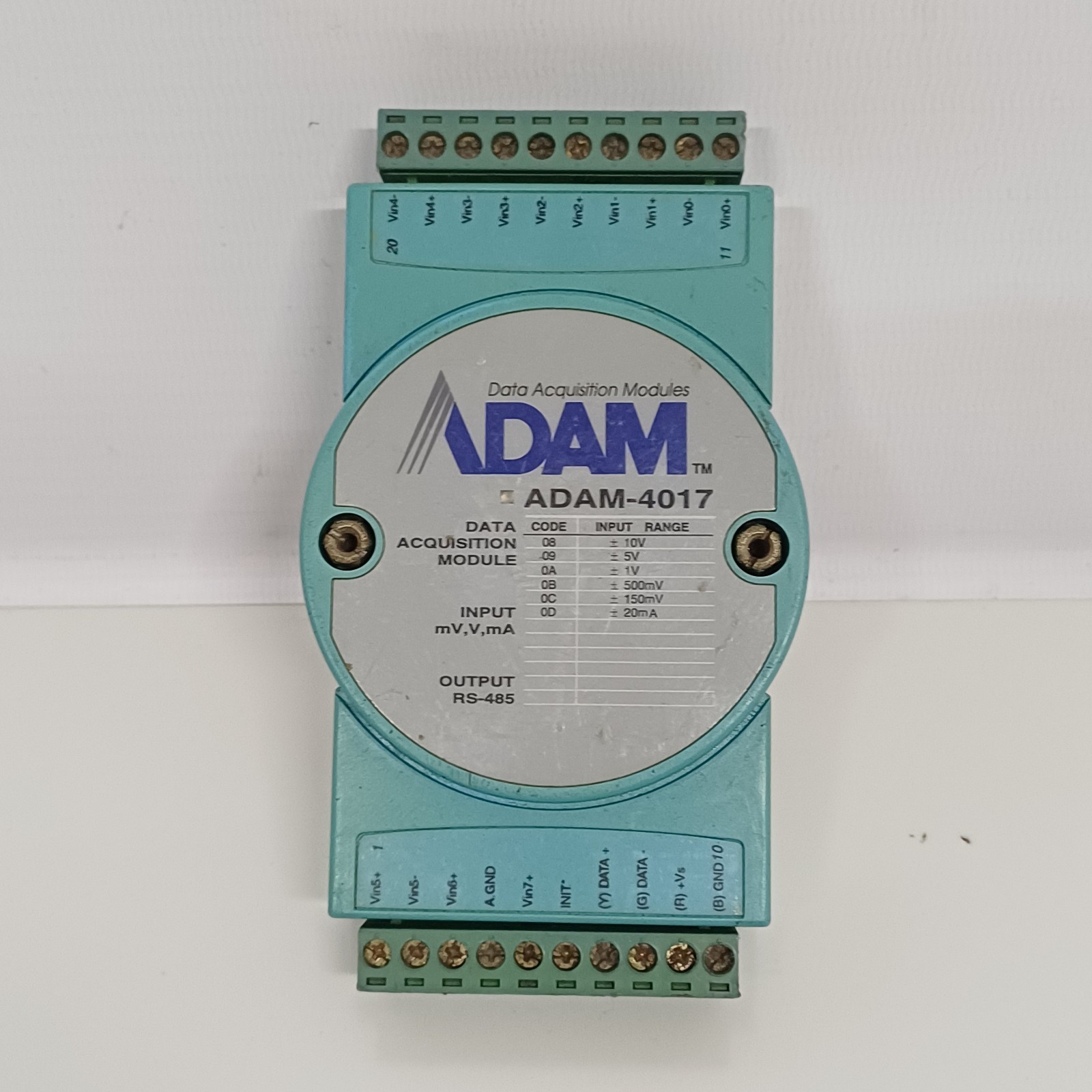 Advantech ADAM-4017 Analog Input Data Acquisition Module RS-485 USED