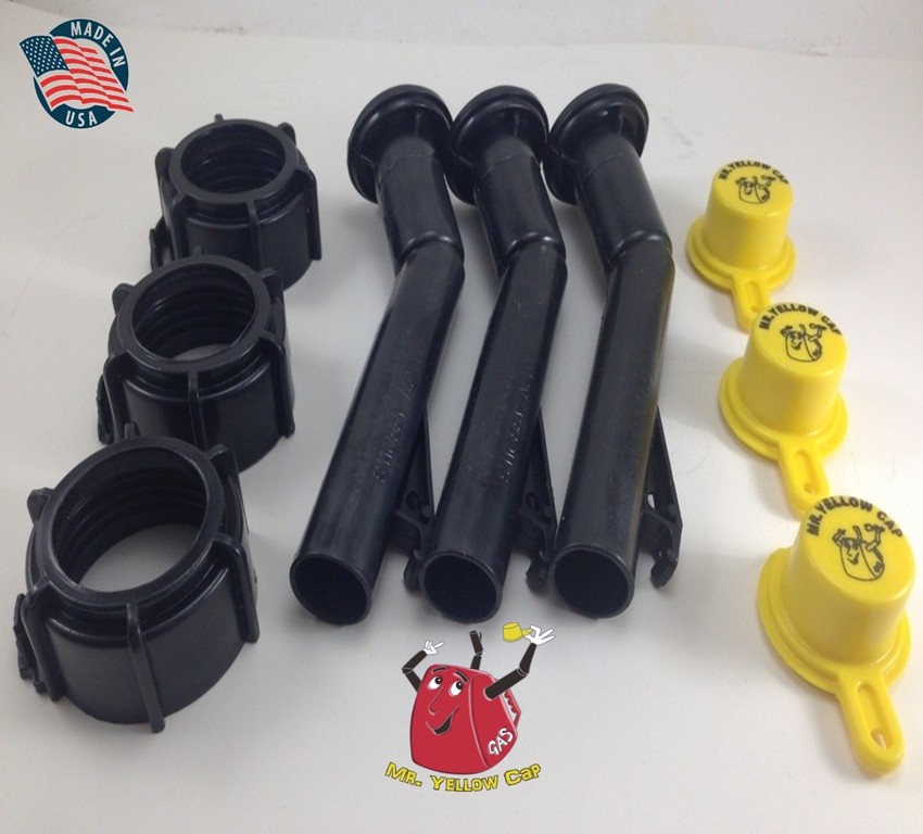 3 – Blitz Gas Can Nozzle Spouts Rings Caps Replacement Vintage 900092 900302 NEW