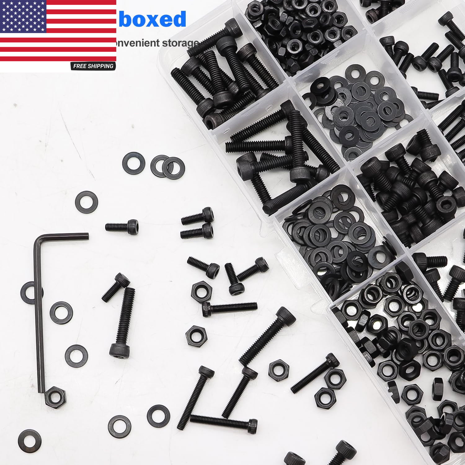 540PCS M2 M3 Metric Screws Assortment Set Suitable for 3D Printer Diy,Hex Socket