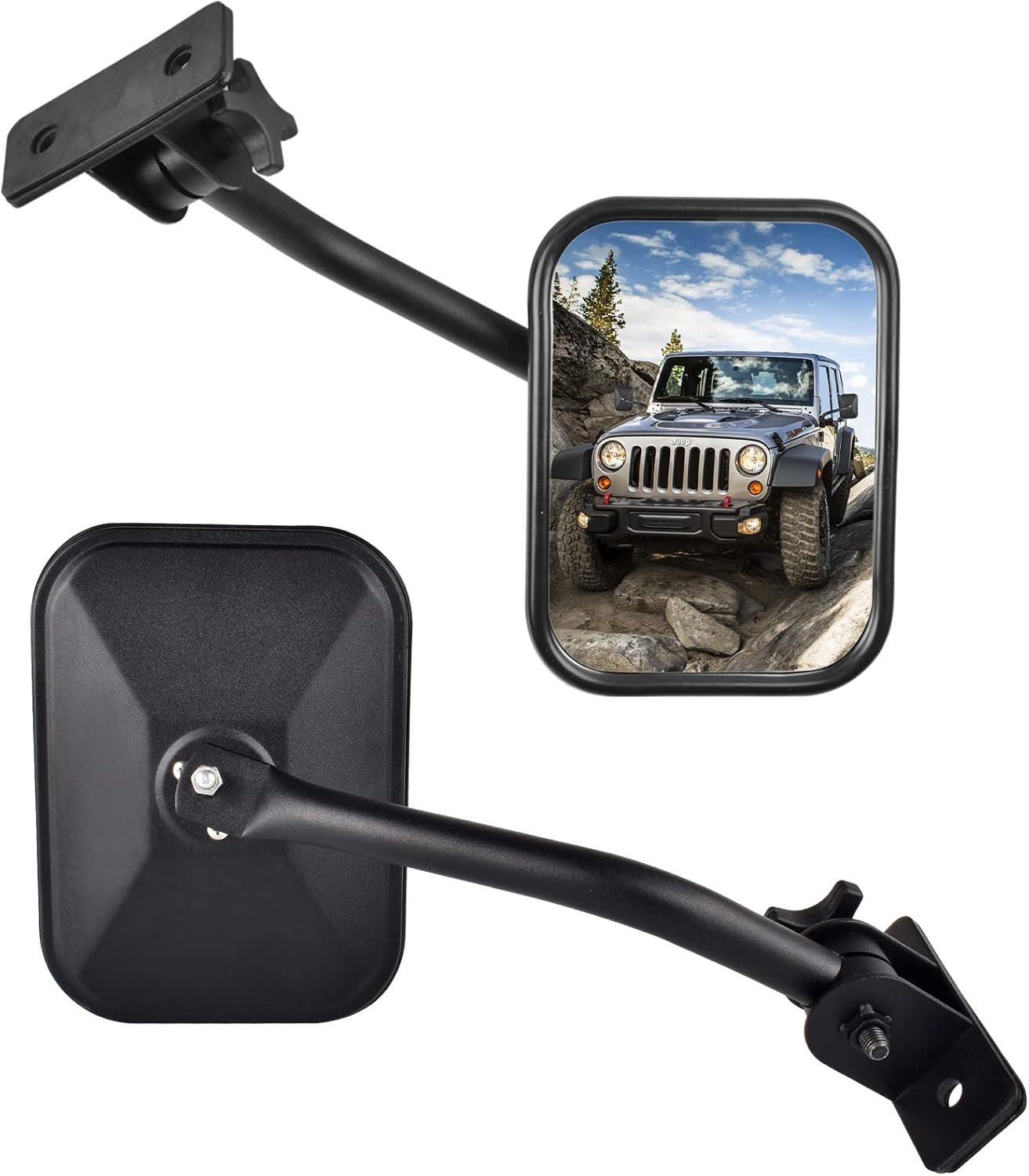 Upgraded Mirrors Doors off Compatible with Wrangler, Anti-Shake Side Rearview Mi
