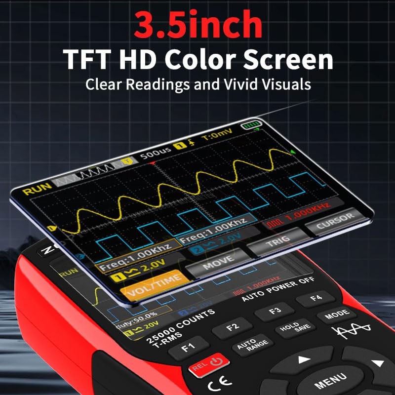 3 in 1 Handheld Oscilloscope Automotive Dual Channel 50MHz