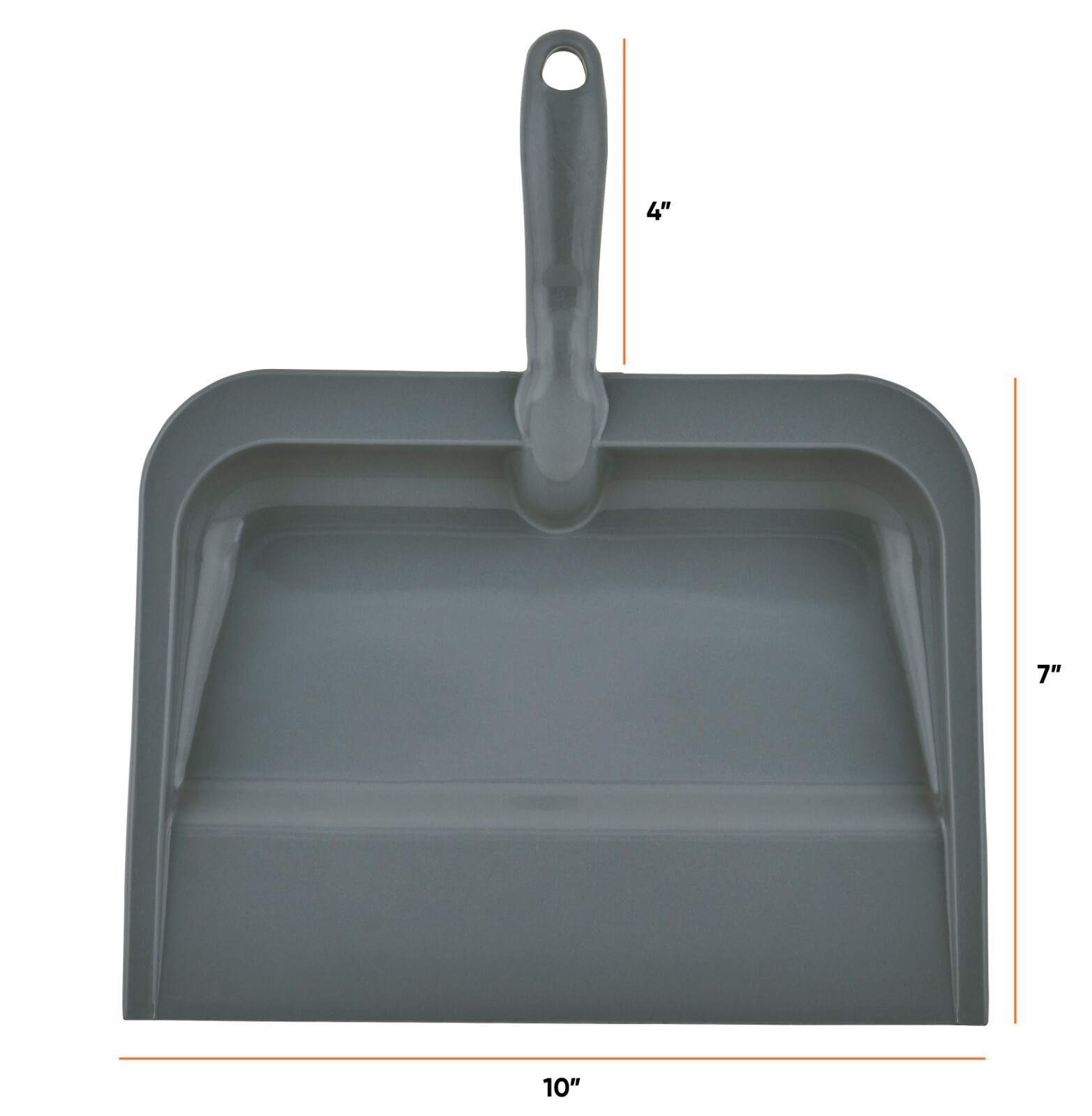 Superio Heavy Duty Durable Plastic Dustpan, for Indoor and Outdoor Use, Grey.