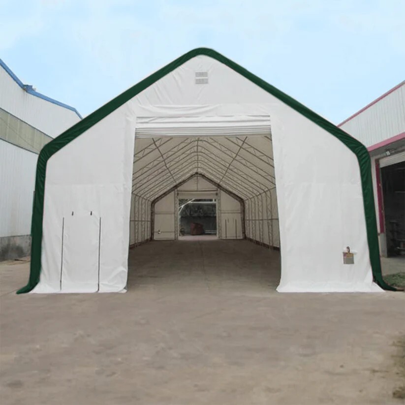 W30’xL80’xH20′ Double Truss Storage Shelter 22OZ PVC Canvas Building Shelter