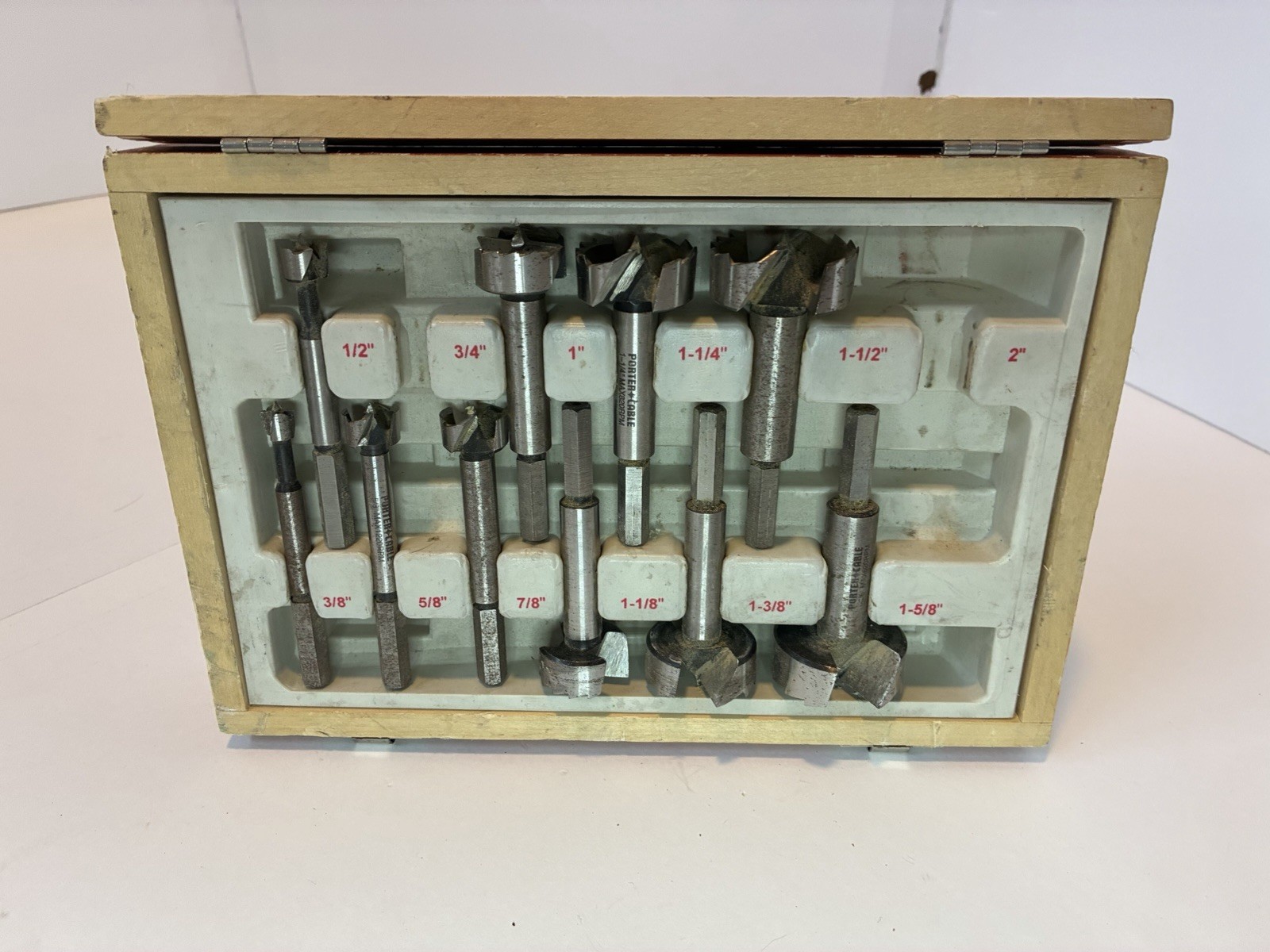 Forstner Woodworking Drill Bit Set with Case, 3/8–1-1/4 in Multiple Sizes