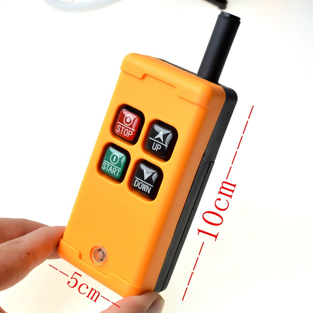 4 Key Electric Wireless Cordless Crane Radio Hoist Remote Control HS-4 1 Speed