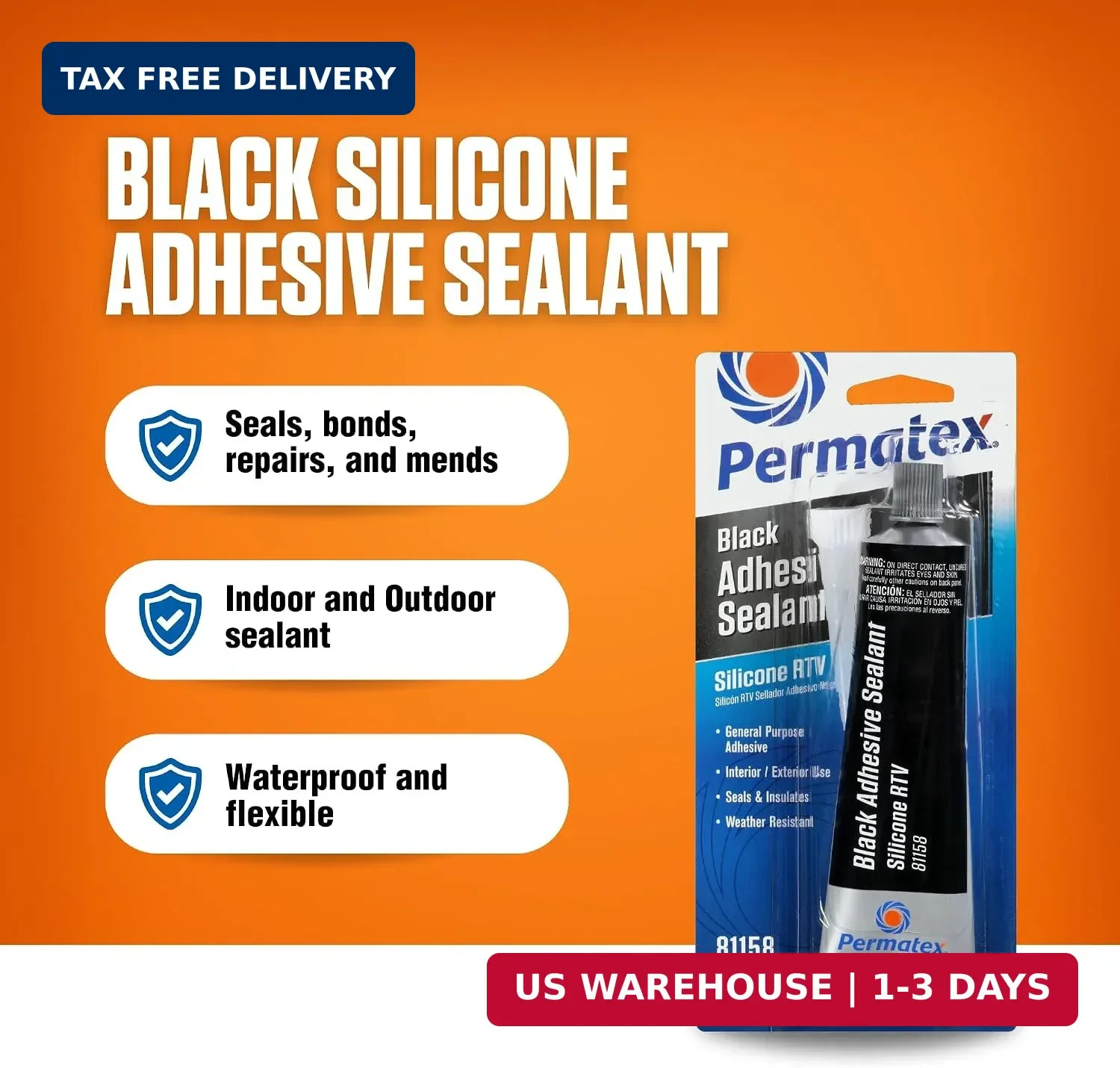 Permatex® Ultra Black® Maximum Oil Resistance RTV Silicone Gasket Maker 3 oz