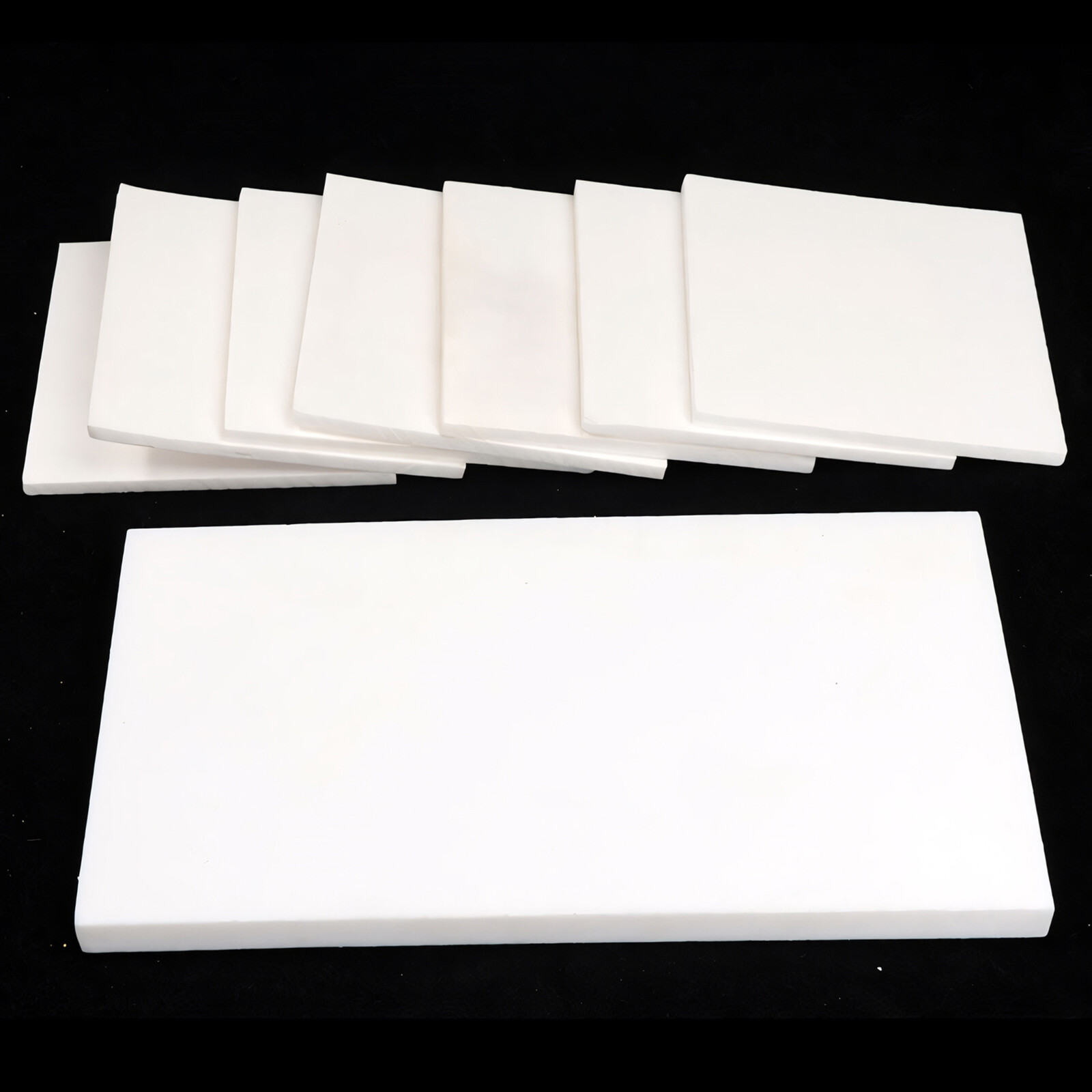 PTFE White Sheet 0.5mm to 30mm Thick Various Sizes 100mm to 300mm
